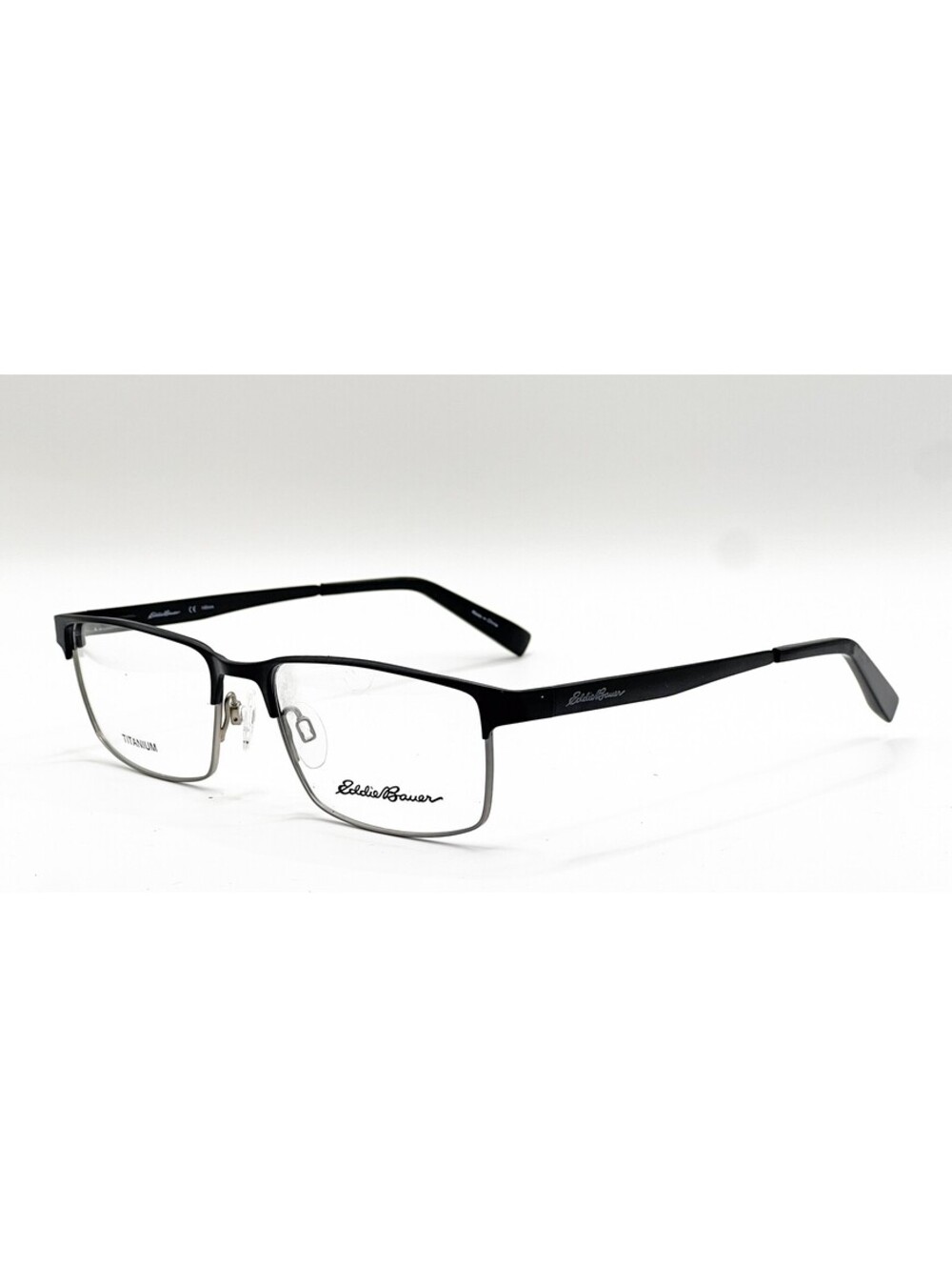 Eddie Bauer EB32030 BK Black Full Rim Rectangle Eyeglass Frames 56-18-145